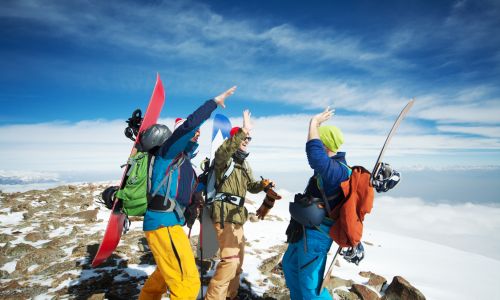Snow-covered landscape in Gulmarg, Kashmir
